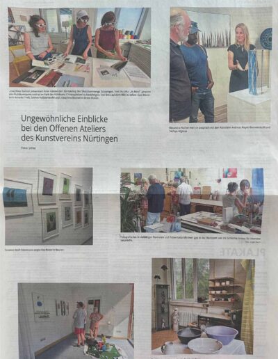 Nürtinger Zeitung Offenes Atelier des Kunstvereins Nürtingen