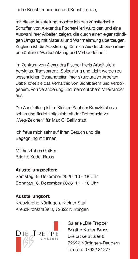 Einzelausstellung Alexandra Fischer Herl Nürtingen